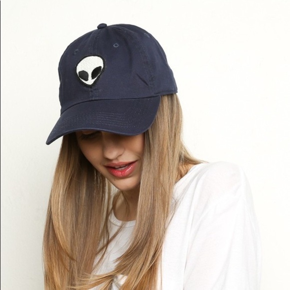 Brandy Melville Navy Alien Hat